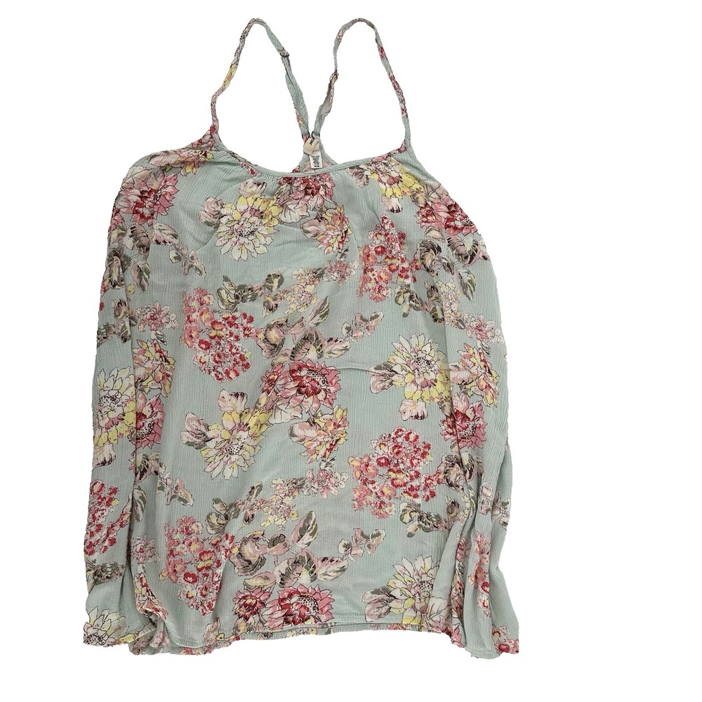 Billabong Women's Racerback Tank Top Size M Floral Print Boho Beachwear Summer